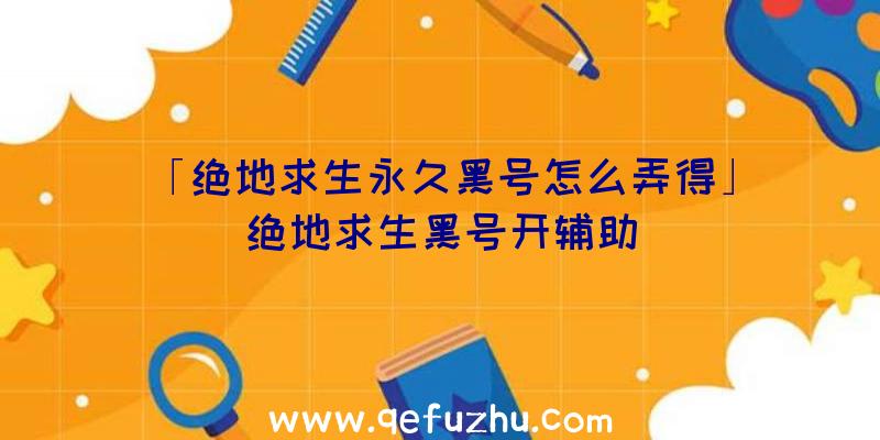 「绝地求生永久黑号怎么弄得」|绝地求生黑号开辅助